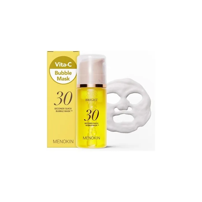 Menokin 30 Seconds Quick Bubble Mask with Bright Vitamin C and Glutathione