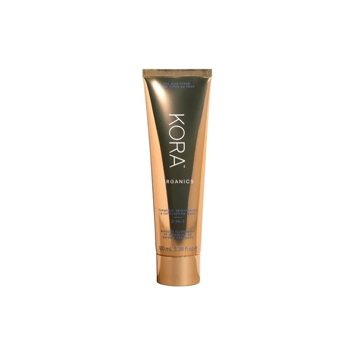 KORA Organics Turmeric Brightening Exfoliating Mask 2 in 1 100ml Black