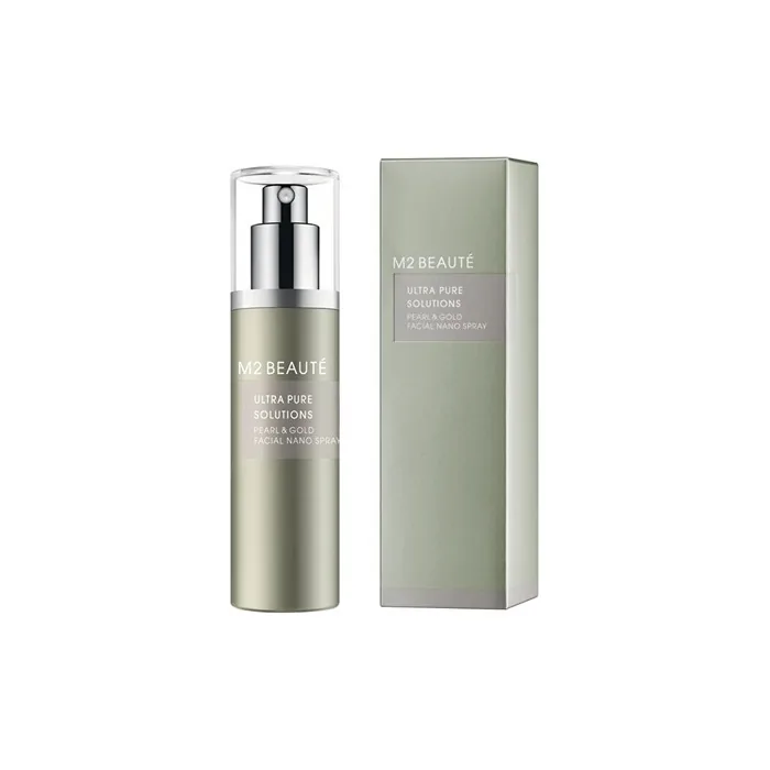 M2 Beaut Brightening Skin Serum Pearl & Gold Ultra Pure Solutions Facial Nano Spray 75 Ml