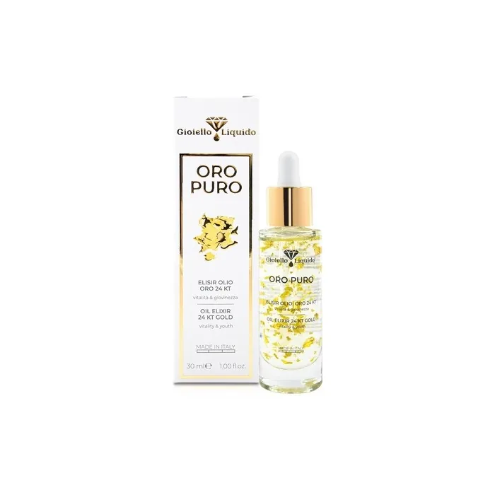 Gioiello Liquido Elixir with 24 Kt Gold Oils Anti-Dark Spots Face and Body 30ml
