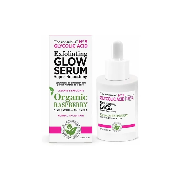 Glycolic Acid Exfoliating Glow Serum Organic Raspberry 30ml
