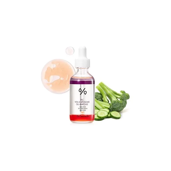 PLC Vitamin K Liposome Oil Ampoule Special Care for Toning, Glowing, Hydration, Brightening Skin-Friendly Water & Oil Layer Formula Serum for Dark Area Dr.Ceuracle
