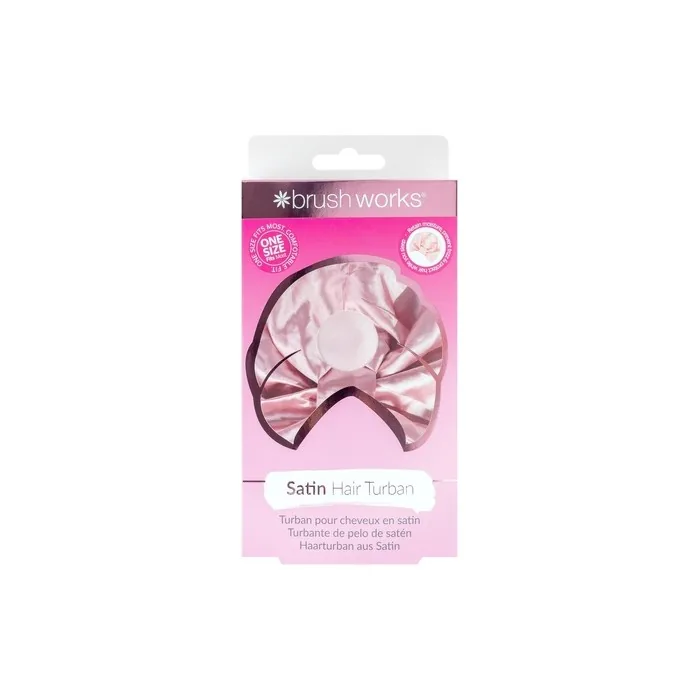 Brushworks Satin Hair Turban Pink One Size