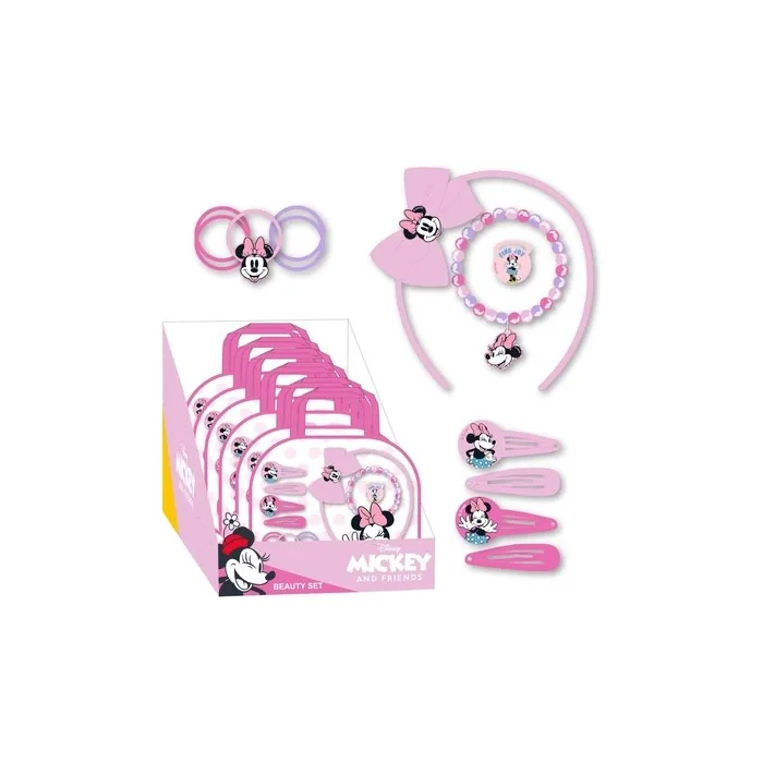 Minnie Beauty Set For Kids Includes 5 Hair Ties 1 Headband 4 Hair Clips 1 Bracelet And 1 Ring Original Product Designed In Spain