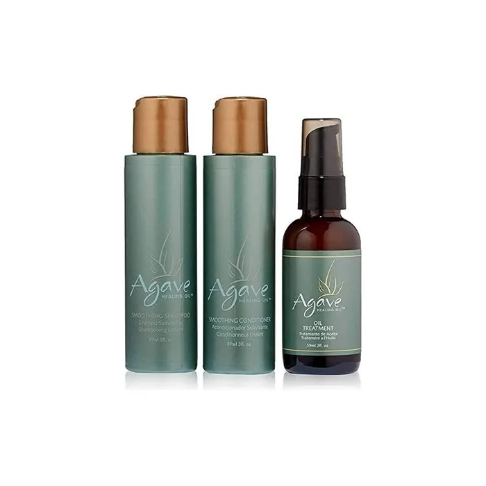 Agave Healing Oil Professional Hair Care Set Shampoo Conditioner and Oil Kit One Size