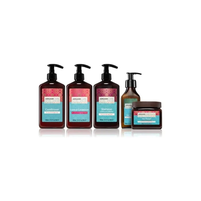Arganicare Argan Oil & Shea Butter Set For Damaged And Colored Hair