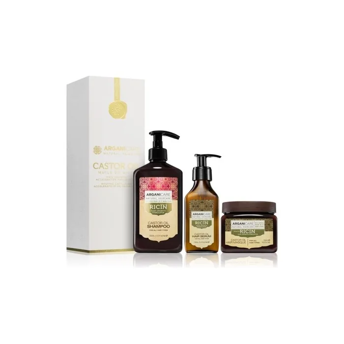 Arganicare Ricin Hair Growth Accelerator Program Set Gift Package For Hair Growth Stimulation
