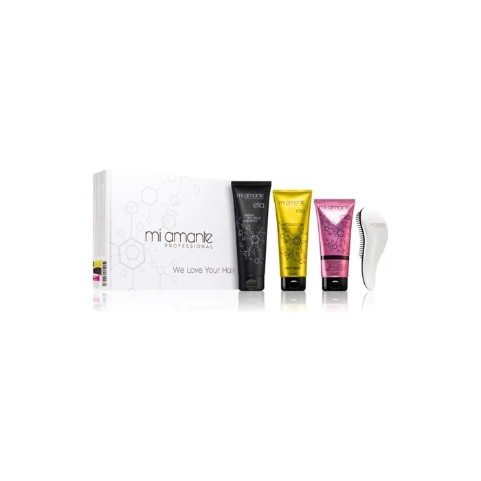 Mi Amante Professional Glamour Keratin Set Gift Package For Shiny And Soft Hair 4 Pieces