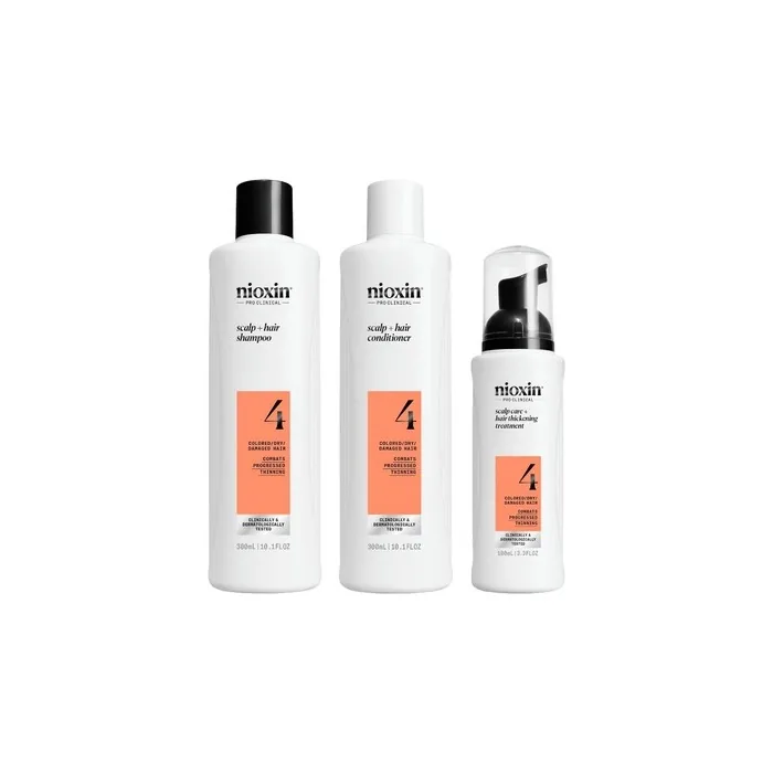 Nioxin System 4 For Colored Hair With Advanced Density Loss Pack Xxl Treatment Kit For Colored Hair With Advanced Weakness