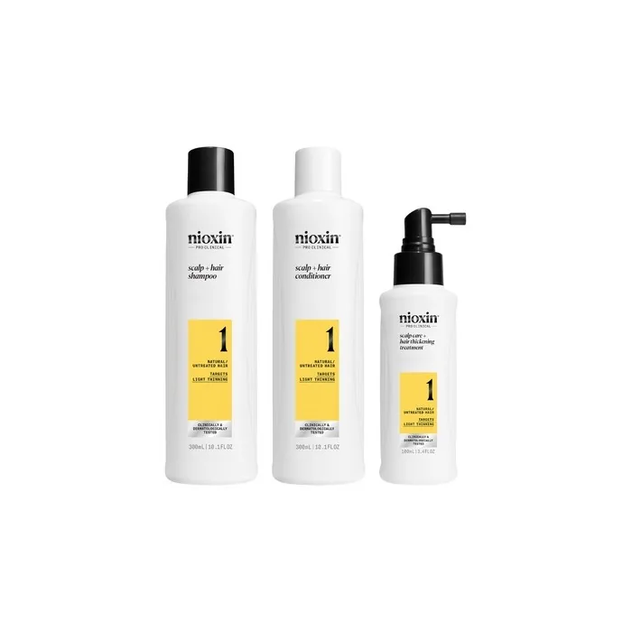 Nioxin Nioxin System 1 Kit Treatment For Natural Hair With Mild Thinning 3 Units
