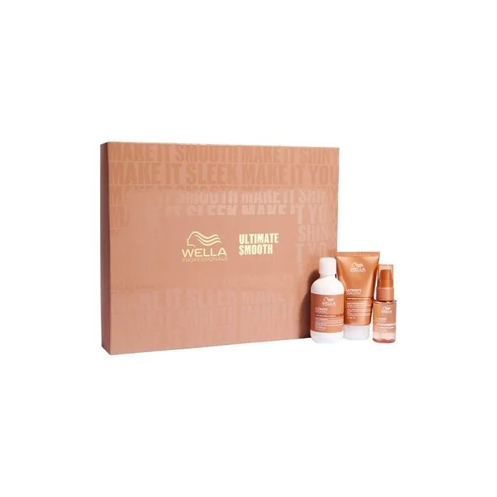 Wella Professionals Ultimate Smooth Christmas Gift Set Shampoo Mask And Miracle Oil Serum 100 Ml 75 Ml 30 Ml