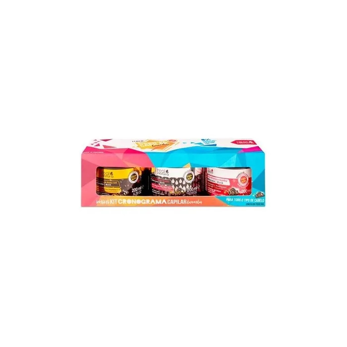 Real Natura Mini Kit Hair Schedule 3x200ml - Professional Hair Care