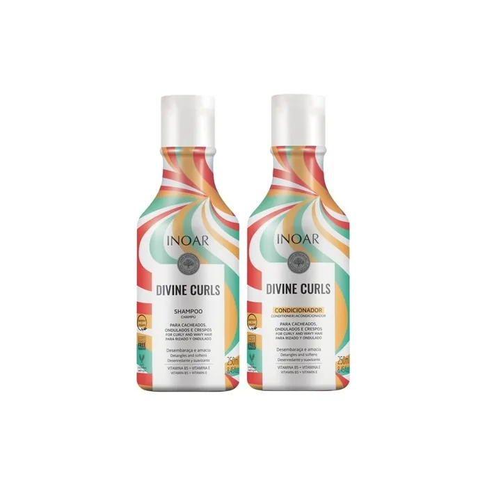 Inoar Divine Curls Hair Care Set Shampoo and Conditioner 250ml