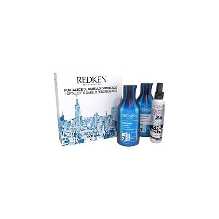 Redken Extreme 3-Piece Hair Care Set for Damaged Hair - Includes Shampoo, Conditioner, and One United Treatment