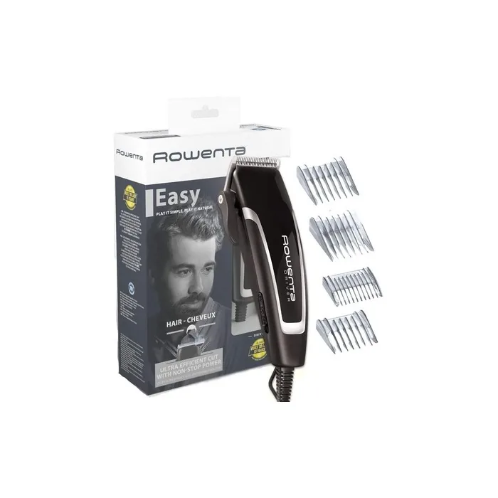 Rowenta Driver TN1603 Hair Clipper with Stainless Steel Blades and 20 High Performance Cutting Lengths - Includes Brush and Oil, 4 Fixed Attachments - With Cord 20 Cutting Settings with Cord