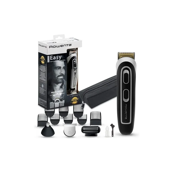 Rowenta TN9140 Trim & Style 13 in 1 Hair Clipper with Stainless Steel Blades and 6 Beard Combs Lithium Battery 90 min Life Razor with Locking System and Wet & Dry Technology Trim&Style
