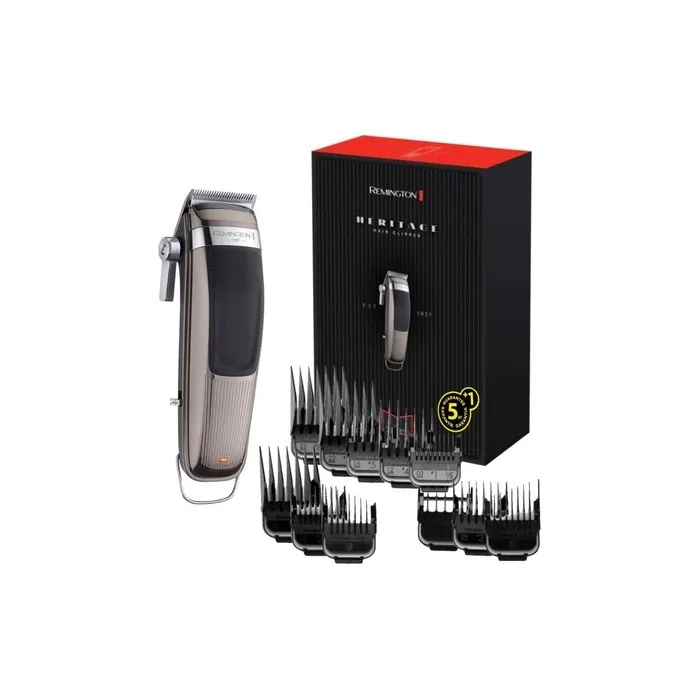 Remington Pro Retro Hair Clipper with High-Quality Stainless Steel Blades and 11 Attachment Combs - Lithium Battery and Storage Bag Included