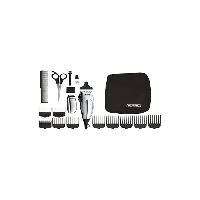 WAHL Home Pro Deluxe Combo Hair Clipper for Men with Cord and Lever for Lengths (1mm to 3mm) Self-Sharpening Quality Blade with Accessories 8 Guide Combs, Scissors, and Comb