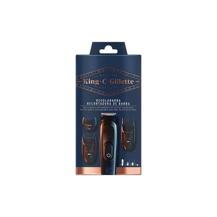 King C. Gillette Men's Wireless Beard Trimmer with Sharp Blades and 3 Interchangeable Length Adjusters