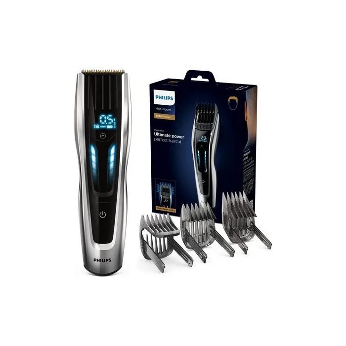 Philips Hair Clipper Series 9000 with Digital Swipe Interface Black