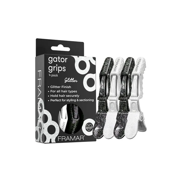 Framar Glitter Crocodile Hair Sectioning Clips for Women