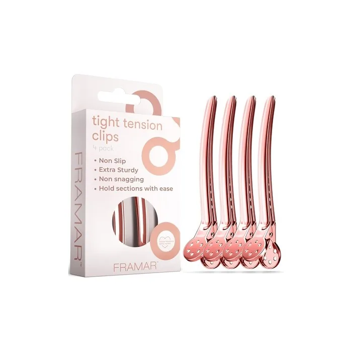 Framar Rose Gold Hair Clips for Styling - Tight Tension