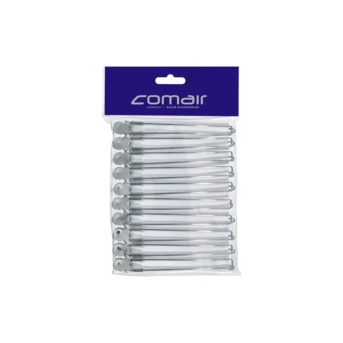 Comair Hair Cutting Clips 12.5cm Chrome 10 Pack