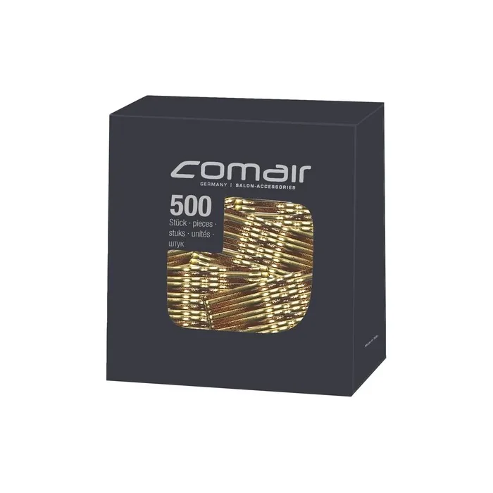 Comair 3150150 Pretty Fashion Wavy Hair Clips 500 Pieces 59mm Gold