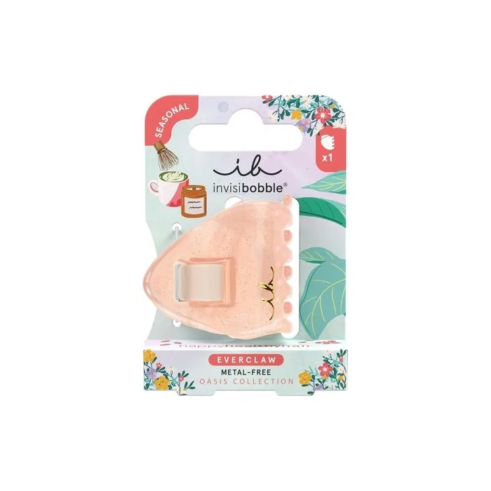 Invisibobble Everclaw S Oasis Coral Crush Small Hair Clip in Soft Coral Red