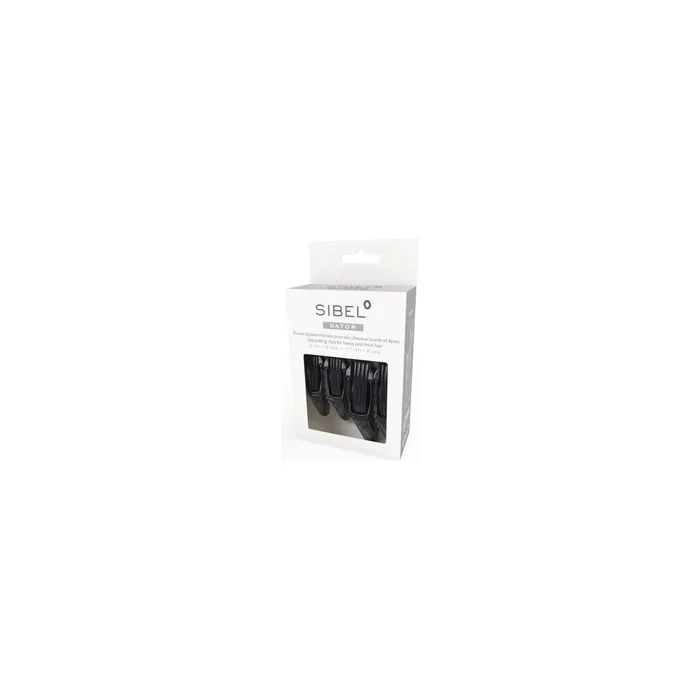 Sibel Long Hair Clips Black - Pack of 4