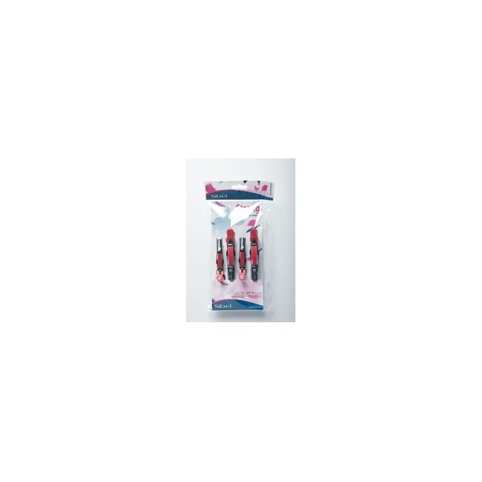 Sibel Gator Section Clips Mixed Sizes 911 Pink 4 Pack