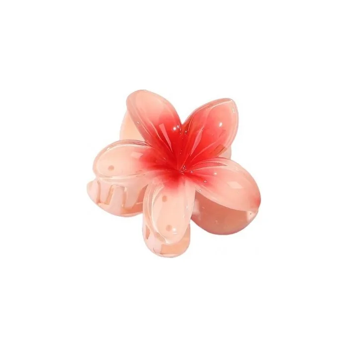 Ecarla Hair Clip Flower Salmon Ombre Sp269r 1 Piece