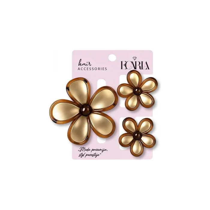 Ecarla Hair Clip Set 3 In 1 Flower Ombre Xl With 2 Mini Clips Sp433 3 Pcs
