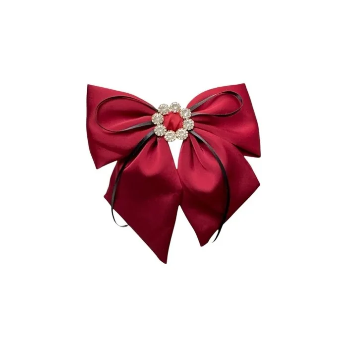 Ecarla Hair Clip With Diamonds Burgundy Xl Sp441bor