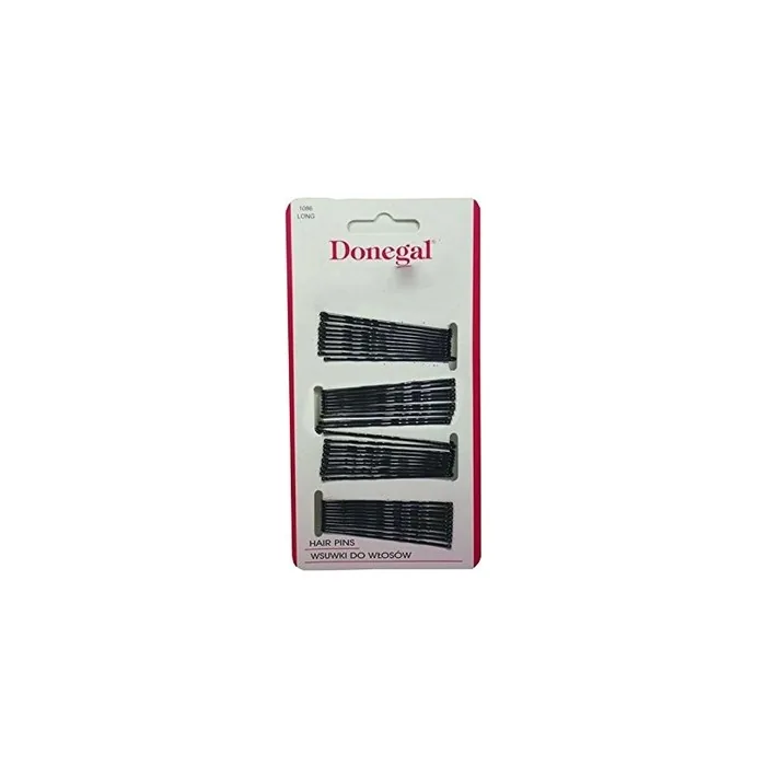 Donegal Black Hair Clips Long 50 x 5.5 cm