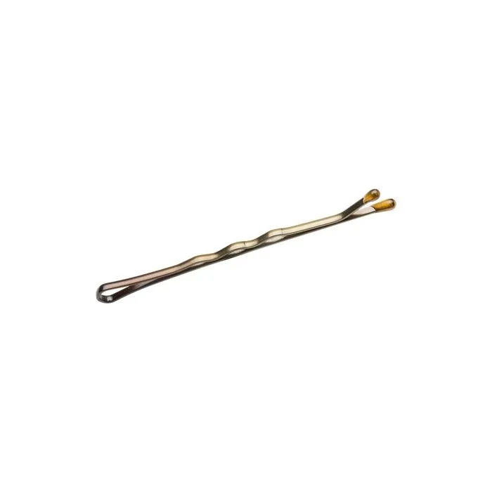 Sabrina Professional Ball Pointed Hair Grips Waved Brown 51mm