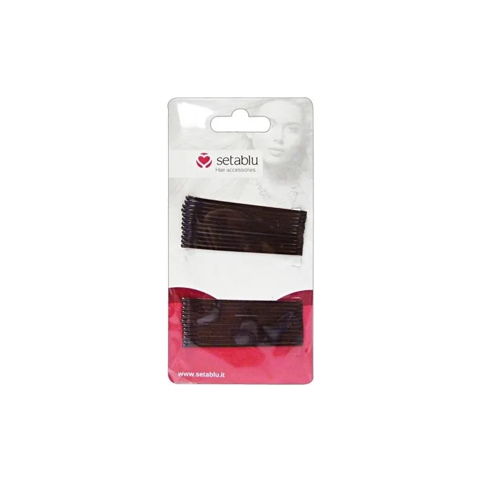 Setablu Long Smooth Black Hairpins 24 Pieces