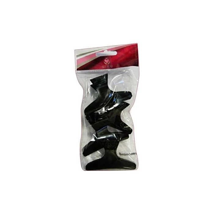 Hairdressing Hair Clip Setablu 4 Pieces Black