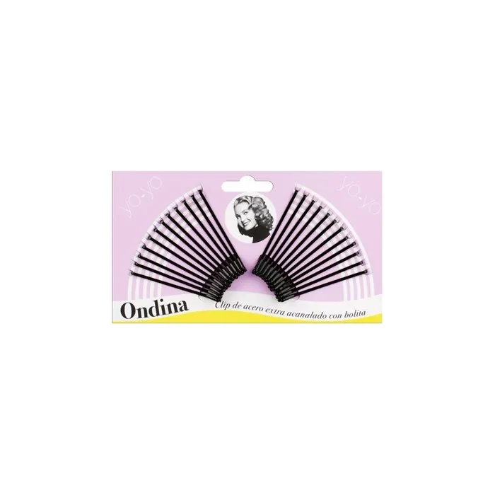 Eurostil Acanalado Clips Steel With Black Ball 50mm Pack 1 Unit