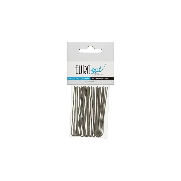 Eurostil Hairpins For Bun 65mm Bronze 20 Units
