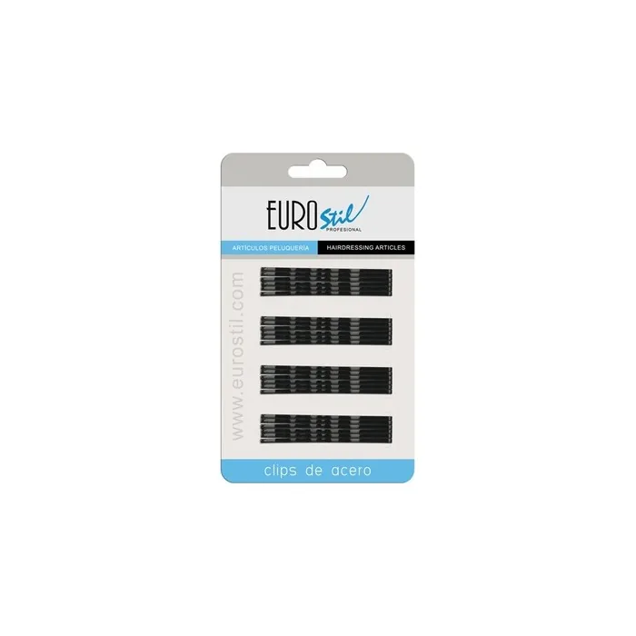 Eurostil Curly Clips Black Steel 70mm Pack Of 1