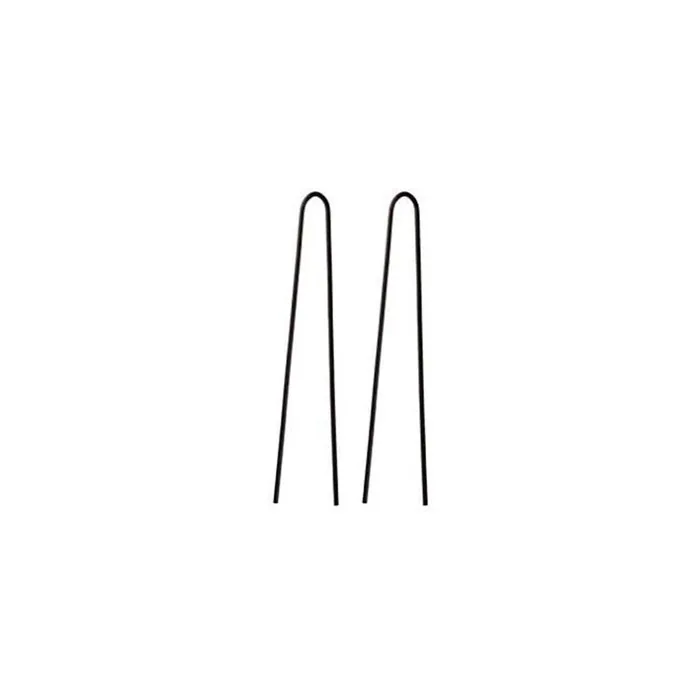 Eurostil Black Hairpins Box 70mm 1 Unit