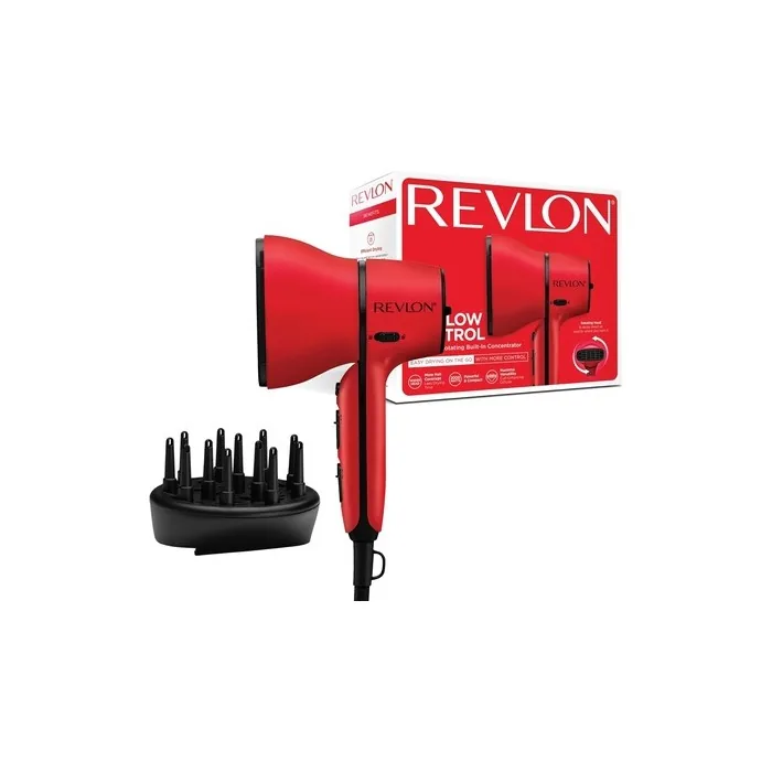 Revlon Hair Dryer With Airflow Control Compact Dryer With Builtin Styling Nozzle And Curlenhancing Diffuser 2000w