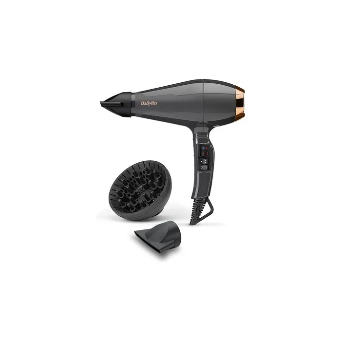 BaByliss Italian Air Pro 2200 Gray AC Motor Hair Dryer with Ion Technology 6719DE