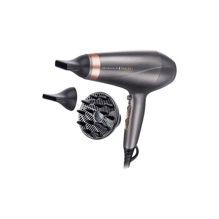 Remington Pro Ion Keratin Protect Hair Dryer 2200W with 3 Styling Attachments - AC8820 Single