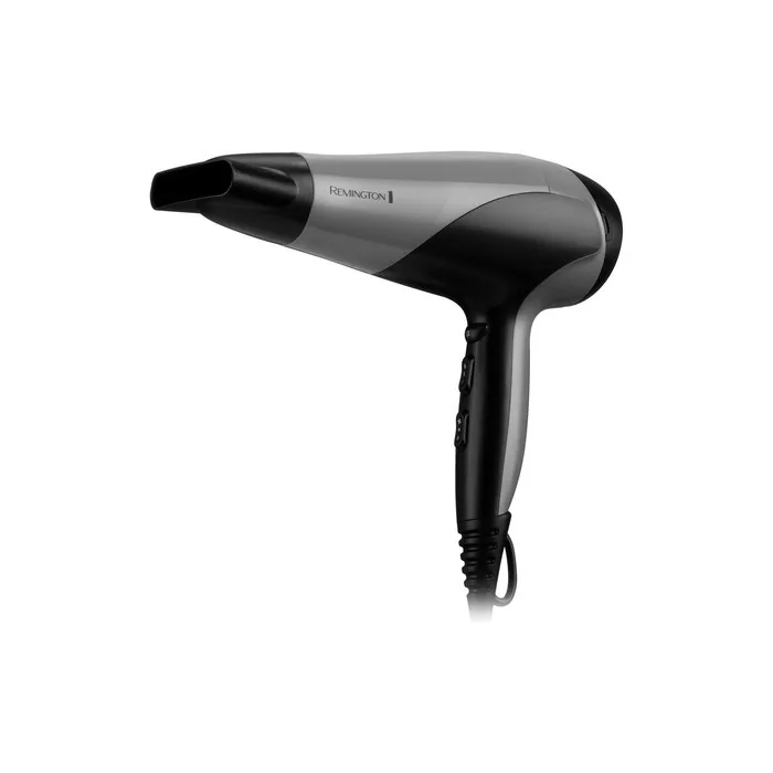 Remington Ionic Dry Hair Dryer 2200 with Diffuser and Concentrator 3 Heat 2 Speed Settings Cool Shot D3190S Silver