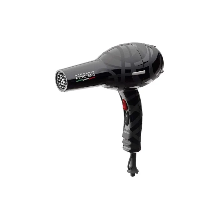 Gamma Piu L'Italiano Hairdryer Black Italian Socket