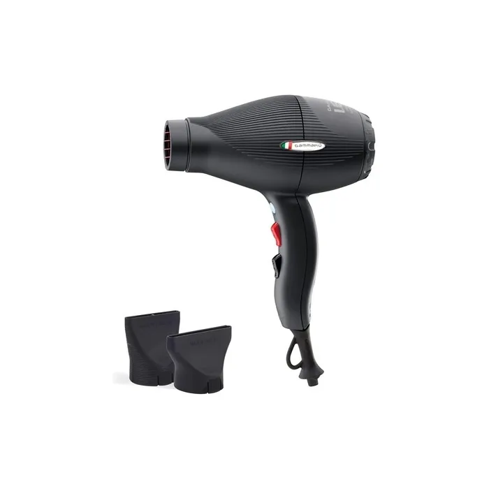 GAMMAPIU Professional Hair Dryer by I.E.S with ETC Technology 3 Speeds Constant Temperature - Black