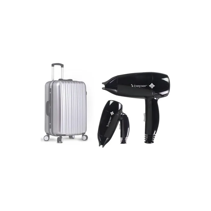 Beper P301asc100 Travel Hairdryer 1200w Foldable Hair Dryer 3 Temperatures 2 Speeds Small And Lightweight Black