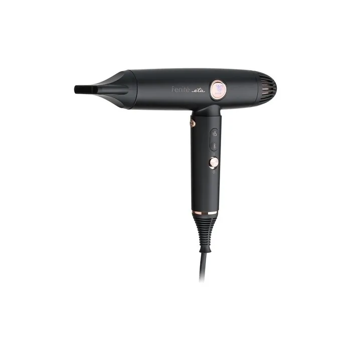 ETA Ion Hair Dryer Fenite Exclusive Black Edition Digital Carbonless Motor 1400W 3 Temperature Settings + Cold Air Opti-Heat Control Temperature Control Self Clean Magnetsystem